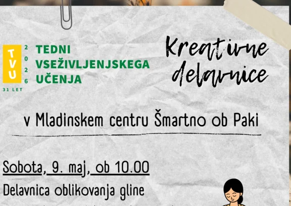 TVU: KREATIVNA DELAVNICA OBLIKOVANJE GLINE