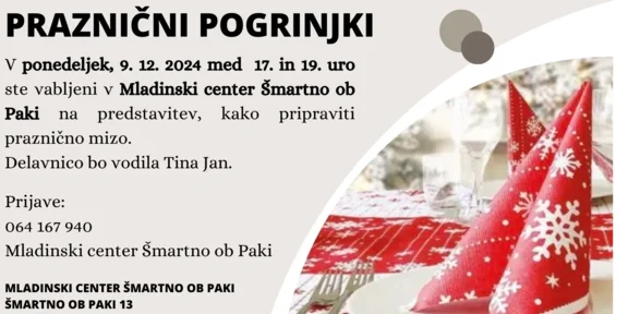 DELAVNICA: PRAZNIČNI POGRINJKI S TINO JAN