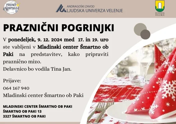 DELAVNICA: PRAZNIČNI POGRINJKI S TINO JAN