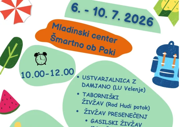 POČITNIŠKI ŽIVŽAV - JULIJ 2026