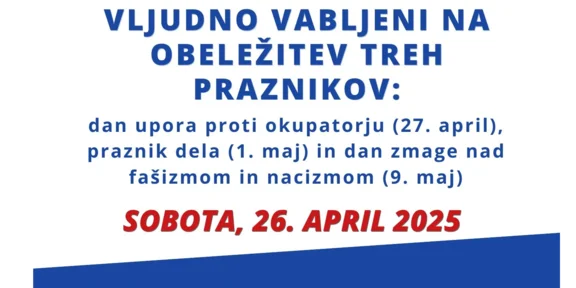 Proslava v počastitev treh praznikov 26.4.2025