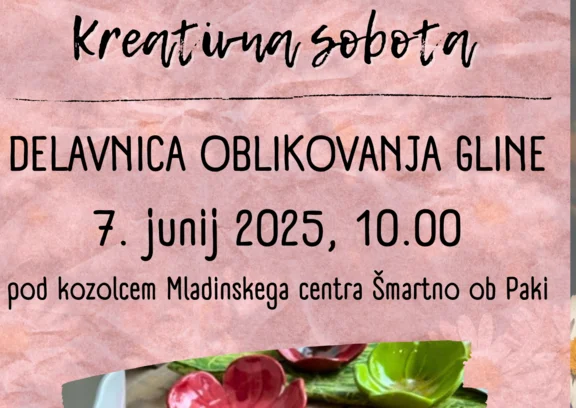 KREATIVNA SOBOTA - Delavnica oblikovanja gline